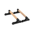 thumbnail image 4 of 2 barras de flexiones de madera con asas para hacer flexiones, barra de parada de manos, estructura robusta, estable y antigravedad. 33cm, 4 of 8