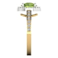 thumbnail image 3 of Clara Pucci 14K White/Yellow Gold 1.86ct Peridot Halo Ring for Women, 3 of 8