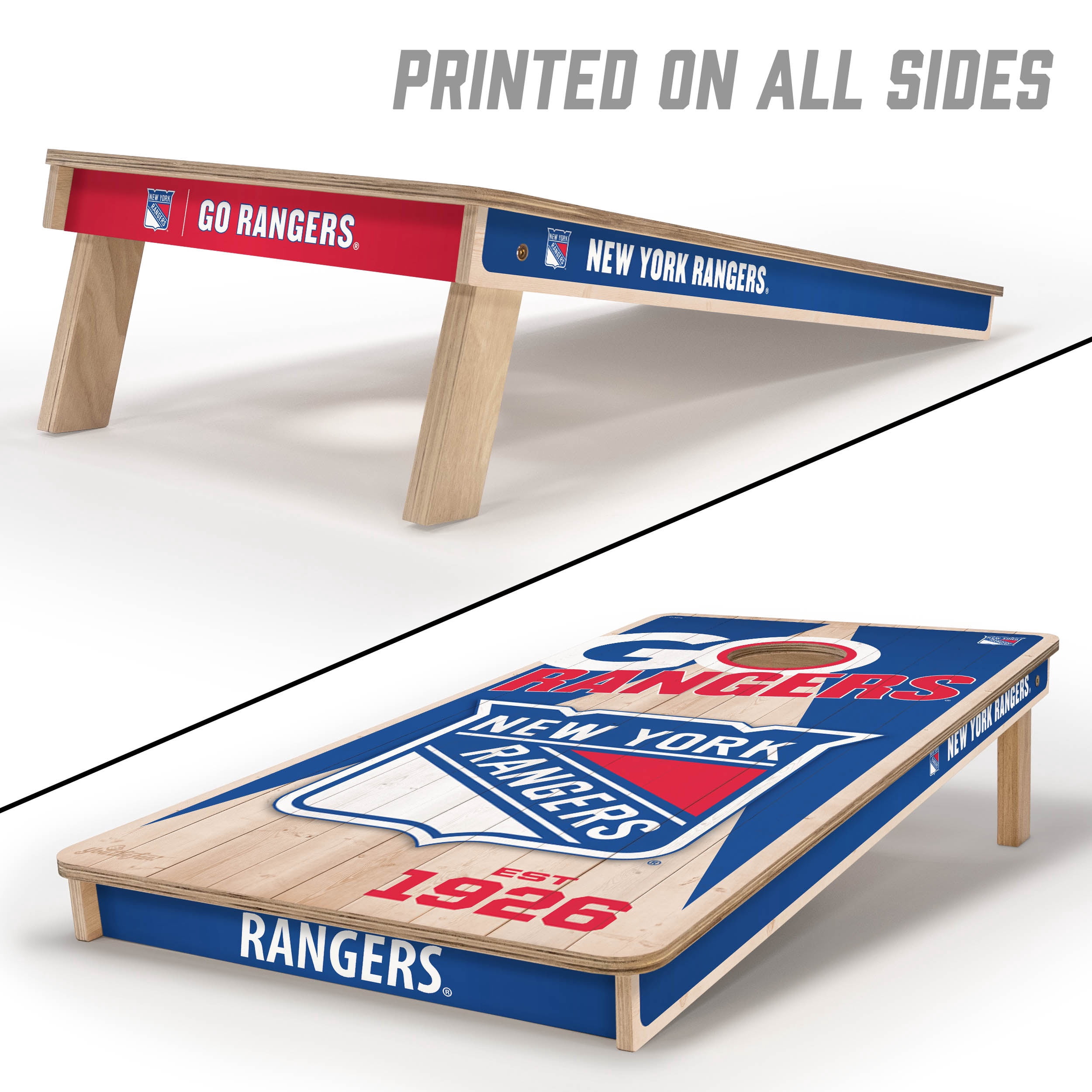 YouTheFan NHLNew York Rangers 2' x 4' Cornhole Game No Bags