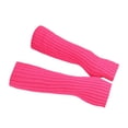 thumbnail image 3 of Naierhg 1 Pair Finger Gloves Soft Breathable Fashion Comfortable Multicolor Keep Warmth Knitting Cloth Thumb Holes Women Gloves Rose Red, 3 of 8