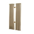 thumbnail image 5 of Curtainworks Cameron Room Darkening Faux Suede Grommet Curtain, Indoor, Single Panel, Sand, 50"W x 132"L, Adult, 5 of 5