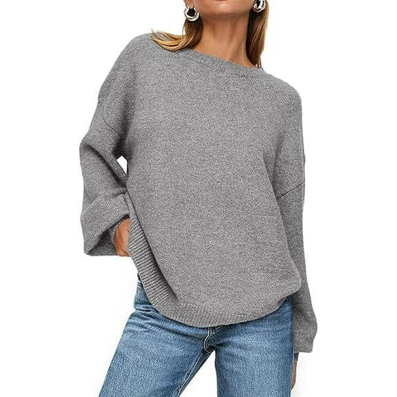 PRETTYGARDEN Women's Winter Sweaters Casual Crew Neck Long Sleeve Pullover Ribbed Knit Loose Fit Sweater Tops
