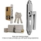 thumbnail image 2 of Cerradura De Puerta Ajustable De Acero Inoxidable De Estilo Europeo Universal Manija De Puerta De Dormitorio Cateissary EL006853-00, 2 of 6