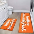 thumbnail image 6 of YIMEIS hello gorgeous Flannel Bathroom Non-Slip Mat Set 15.7''*23.6''/17.7''*47.2'', Soft & Skin-Friendly, Dual-Use Combo for Bathroom & Bedroom, 6 of 10