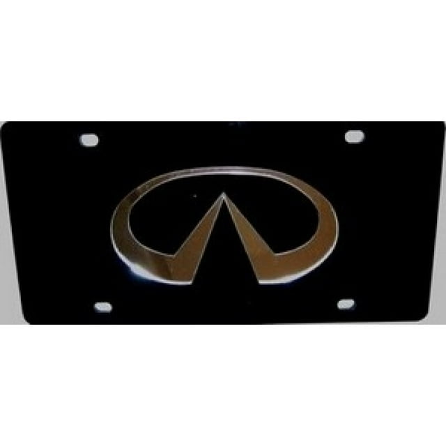 Infiniti Plaque d'Immatriculation Noire Découpée au Laser