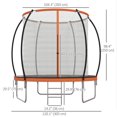 thumbnail image 2 of Soozier 10ft Trampoline Outdoor with Enclosure Net and Ladder, 2 of 9