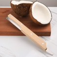 thumbnail image 3 of Coconut Opener Tool with Wooden Handle Stainless Steel Knife Opener Double Ended Coconut Cutter Kitchen Gadget Tools, 3 of 6