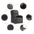 thumbnail image 3 of vidaXL Recliner Chair Dark Brown Real Leather, 3 of 5