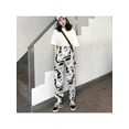 thumbnail image 3 of Ins Style Stylish Cartoon Print Drawstring Pants Elastic Waist Hip Hop Long Pants Women Harajuku High Waist Casual Trousers, 3 of 6