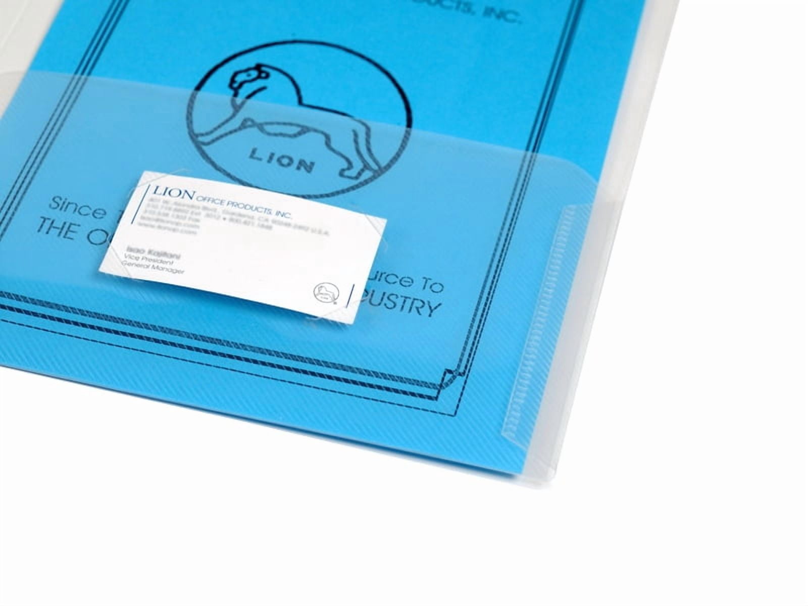 (Price/EACH)LION 91120 CLEAR-LINE 2-Pocket Plastic Folder, Letter - 1 Each-Clear