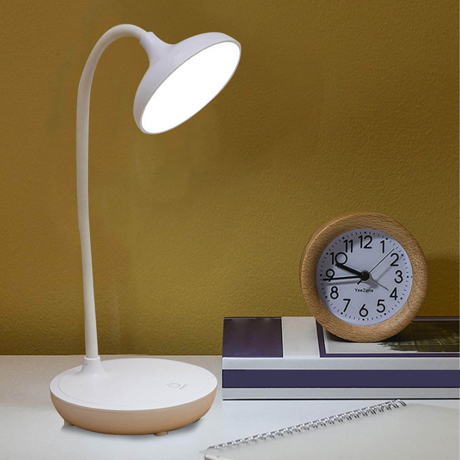 TACILIP Office, New LED Desk Lamp Foldable Plug In Reading Lamp 3 Grade Colour Temperature Adjustment Stepless Dimming Table Lamp Night Light for Living Room Office Dorm Gift School