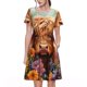 thumbnail image 1 of Balery Countryside Colorful Floral Cow Vestidos sueltos de manga corta para mujer, vestidos de verano 2025, vestidos casuales de corte A con vuelo., 1 of 6