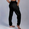 thumbnail image 4 of GIPQJK Womens Drawstring Pants High Waisted Wide Leg Flared Pants Baggy Trendy Sweatpants Lightweight Casual Joggers with Pockets,Black L, 4 of 7