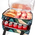 thumbnail image 5 of Mermaid Double Layered Insulated Refrigerated Lunch Bag with Two Compartments, Large Capacity, and Handheld Carry - 7.1x11.4x16.1 Inches, 5 of 6
