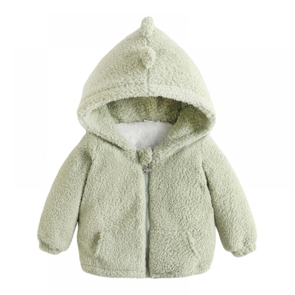 Baby Girls Faux Fur Teddy Long Coat Winter Windproof Fleece Jacket Thicken Warm Outwear Kids Cozy Tops 18M-6T Beige, 18-24 Months 