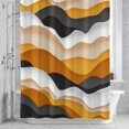 thumbnail image 2 of Gradient Ocean Bathroom Shower Curtain, Waves Orange Gray Gradient Waves Waterproof Washable Soft Bath Curtain for Bathtub Decor with 12 Hooks&Grommet, 72x72 Inch, 2 of 9