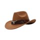 thumbnail image 2 of Sombrero de vaquero, elegante accesorio de disfraz para actuaciones, carnavales, viajes, juegos de rol. Caqui, 2 of 9