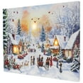 thumbnail image 6 of Northlight LED Lighted Snowy Christmas Village Canvas Wall Art - 11.75" x 15.75", 6 of 9