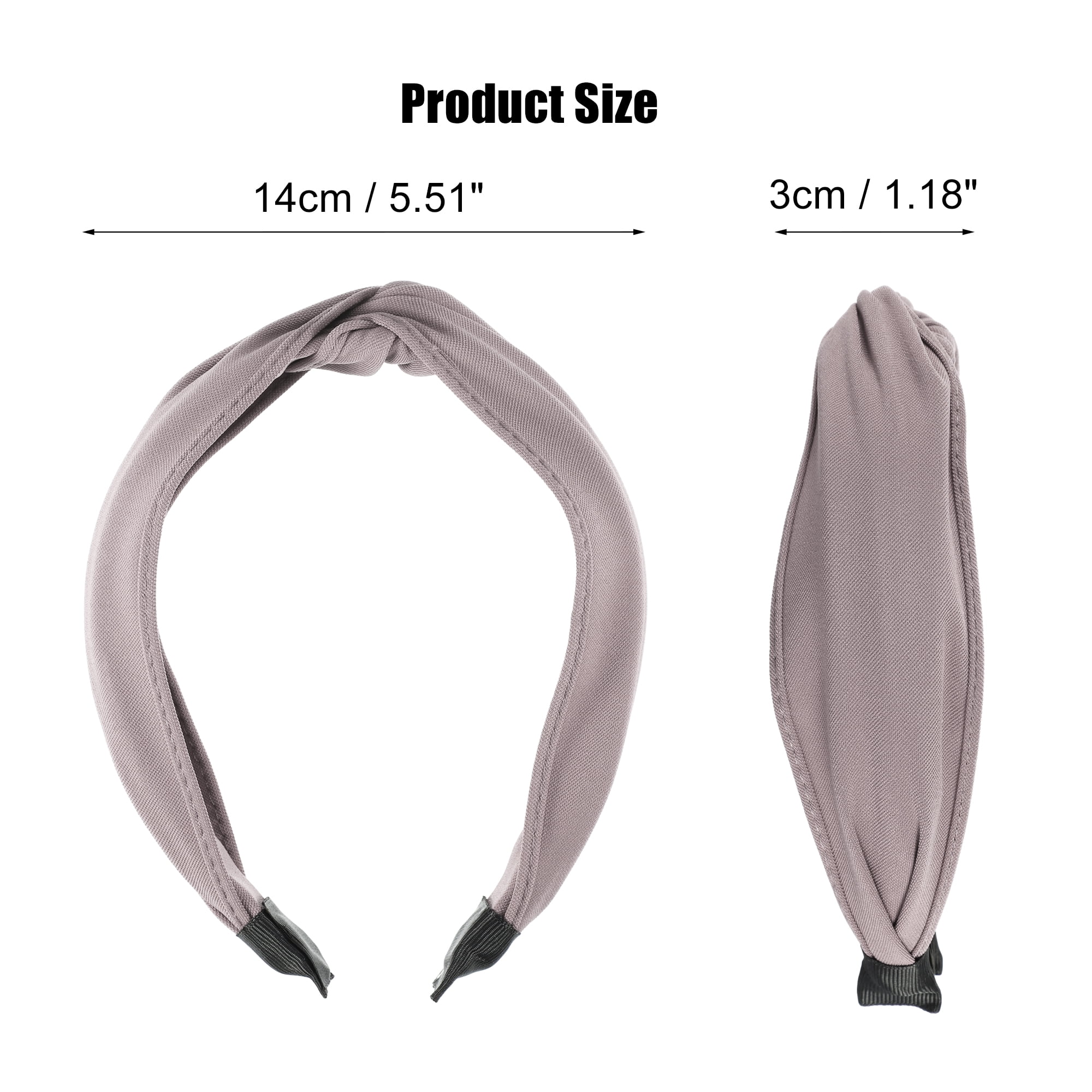 Unique Bargains Satin Knotted Headband Hairband for Women 1.2 Inch Wide Pink
