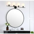 thumbnail image 2 of Gene 4 light Black and Frosted white glass Wall sconce, 2 of 7