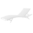 thumbnail image 3 of Lounge Chair Chaise, Set of 4, Aluminum, Metal, Steel, White, Modern Contemporary Urban Design, Outdoor Patio Balcony Cafe Bistro Garden Furniture Hotel Hospitality, 3 of 5