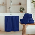 thumbnail image 3 of MALLONI HOME 8 Piece Towel Set 100% Ring Spun Cotton, 2 Bath Towels 27x54, 2 Hand Towels 16x28 and 4 Washcloths 13x13 - Ultra Soft Highly Absorbent Machine Washable Hotel Spa Quality - Navy Blue, 3 of 7