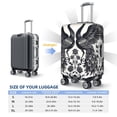 thumbnail image 4 of Hirioo Artistic Black White Peacocks for Elasticity Suitcase Cover (No luggage Included) Durable Luggage Protector Fits 18-32 Inch Luggage-Medium, 4 of 7