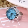 thumbnail image 2 of Spptty Montre Ronde, Montre Bague, 8 Couleurs Mode Femmes Hommes Quartz Analogique Bague Ronde Montre d'Amour, 2 of 7