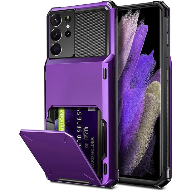 Funda cartera con ranuras para tarjetas de crédito para Samsung Galaxy S21 S22 Ultra S10 E S20 FE 5G Note 20 10 9 8 S7 S8 S9 Plus Fivean unisex