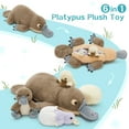 thumbnail image 4 of Muiteiur 6Pcs Platypus Stuffed Animal Set 21.7'' Platypus Plush with 3 Babies, 2 Eggshell, 4 of 9