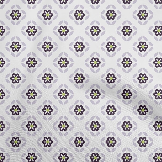 oneOone Cotton Silk Purple Fabric Block Craft Projects Decor Fabric Printed By The Yard 42 Inch Wide-QS