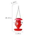 thumbnail image 3 of RnemiTe-amo Solar Wild Bird Feeder with Umbrella Drip-Drop, Red, 3 of 7