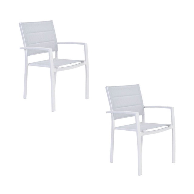 Set de 2 Sillas con Descanzabrazos para Comedor Exterior NATERIAL ORION BETA II