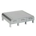 thumbnail image 6 of Mind Reader Plastic PC, Laptop Imac, Monitor Stand with Three Drawer Desk Organizer, Silver, 6 of 8