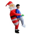 thumbnail image 3 of Disfraz inflable de Papá Noel abrazado, disfraz de muñeco navideño, escenario de actuación, accesorios de ambiente divertido, 3 of 5