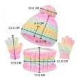 thumbnail image 3 of CYRBOKO Toddler Girls Hat Scarf Gloves, Oblong Thermal Three Pieces Winter Kids Accessories Sets Pink Size 3-10 T, 3 of 6