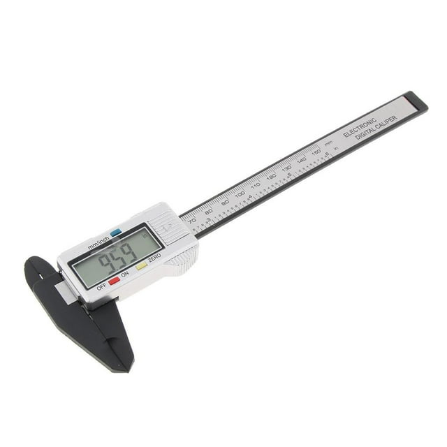 Calibrador a vernier digital de plástico Yotijar Color plata 0-6 pulgadas 150 mm