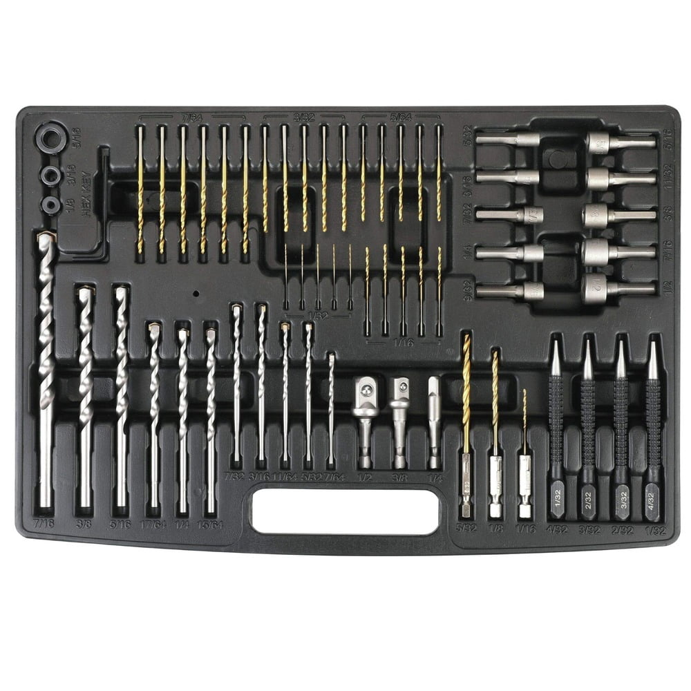 304-Piece Titanium-Coated Screw Driver Drill Bit Set