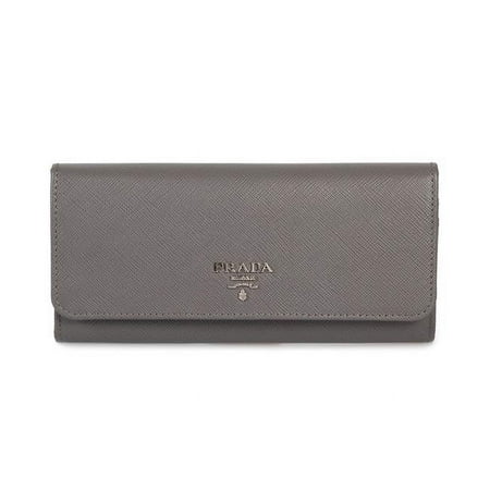 Prada PRD-WALL-1MH132-QWA-F0K44 Saffiano Leather Flap Wallet, Marble