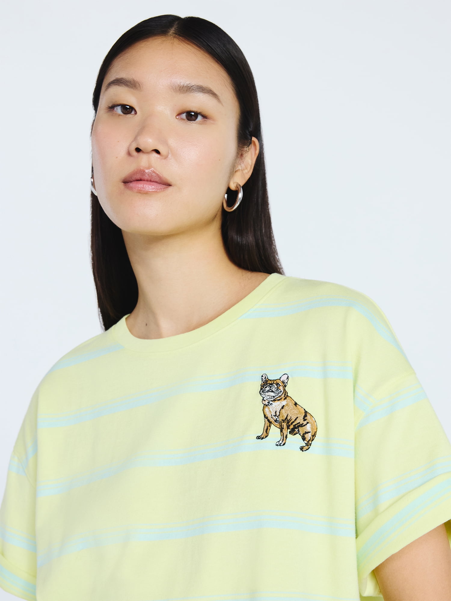 Scoop Women’s and Women's Plus Cotton Cropped Tee with Short Sleeves, Sizes XS-4X