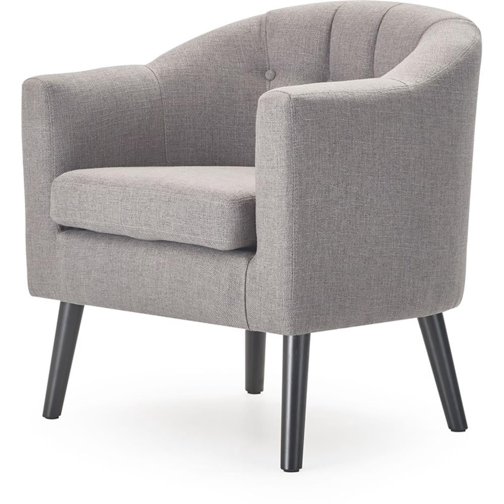 Adore Decor Ivey Modern Tufted Fabric Accent Chair in Gray