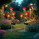 thumbnail image 1 of Lámpara Solar De Plástico Con Forma De Rosa Simulada 2 luces solares de rosas rojas de plástico para decoración de jardín, impermeables, para exteriores y caminos. Rkxzt, 1 of 9