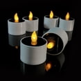 thumbnail image 3 of 6 Outdoor Solar Rechargeable Candle Lights With Round Candles  yellow flash, 3 of 9