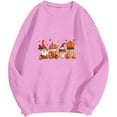 thumbnail image 4 of WFJCJPAF 2025 New Thanksgiving Women'S Thanksgiving Tops and Sweaters,Women's Round Neck Printed Long Sleeve Hoodless Sweatshirts Top,Thanksgiving Tops for Women - Pink S, 4 of 4