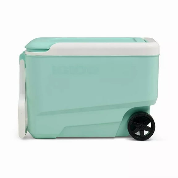 Open Box IGLOO WHEELIE 53 CANS/38QT ROLLING COOLER - SEAFOAM