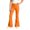 Orange, variant on HAJWOH Fall Winter Flare Pants for Girls Flare School Uniform Pants Elastic Waist Dress Pant School Outfits For Teen Girls Kids