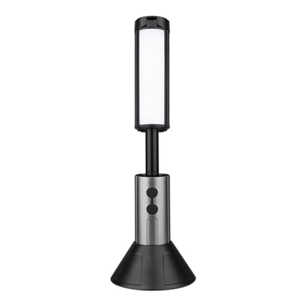 Yucurem 3000mAh Telescopic Camping Light Rechargable Flashlight for Camping Hiking Camping Lamp (Silver)