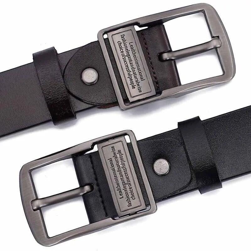 Ceinture en cuir véritable pour hommes - Luxe Styliste - Automatique - Largeur 130 cm - Lr702