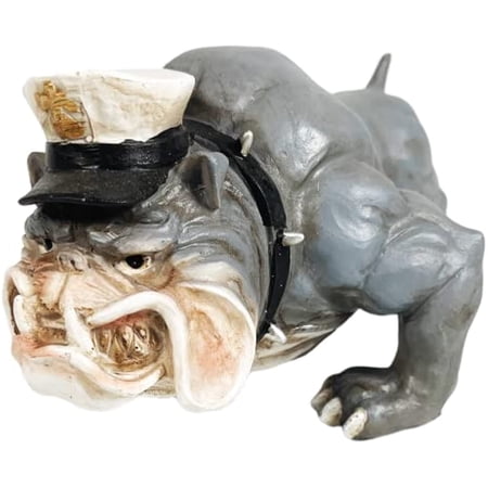 Urbalabs Naval Bulldog Wall Hanger and Table Desk Standing Bulldog Statue Home Decor Man Cave Office Bedroom Living Room Gun Decor (Bulldog Statue)