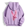 thumbnail image 5 of Breast Cancer Awareness Hoodies for Women 2025 Fleece Lined Zip Up Hoodie with Pockets Hooded Sweatshirt Pullover Tops, 5 of 7